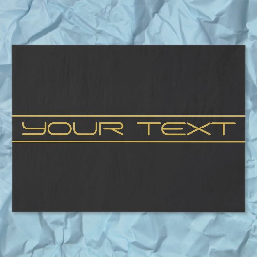 Moderne, stilvolle Editable Gold Text & Stripes Seidenpapier