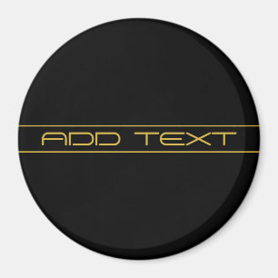 Moderne stilvolle editierbare Goldtext & Streifen Magnet