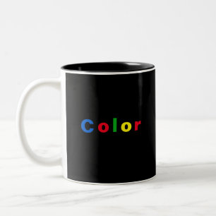 Moderne stilvolle editierbare mehrfarbige Schrift  Zweifarbige Tasse