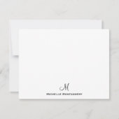 Moderne, stilvolle, einfache Script Monogram Note Einladung (Vorderseite)