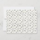 Moderne, stilvolle, einfache Script Monogram Note Einladung (Rückseite)