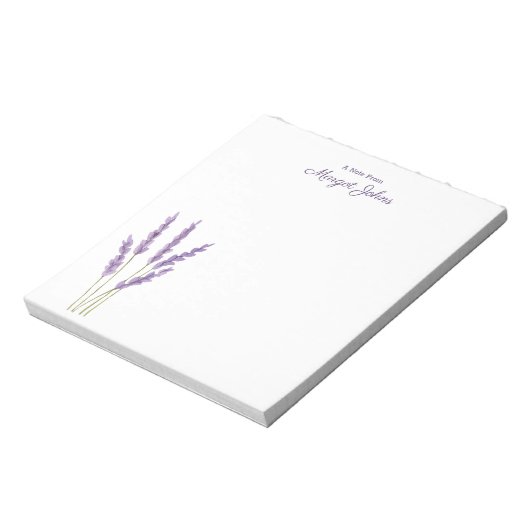 Moderne, stilvolle, einfache Wasserfarbenflora Notizblock (Rotiert)