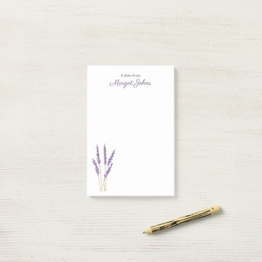 Moderne, stilvolle, einfache Wasserfarbenflora Post-it Klebezettel (Auf Schreibtisch)