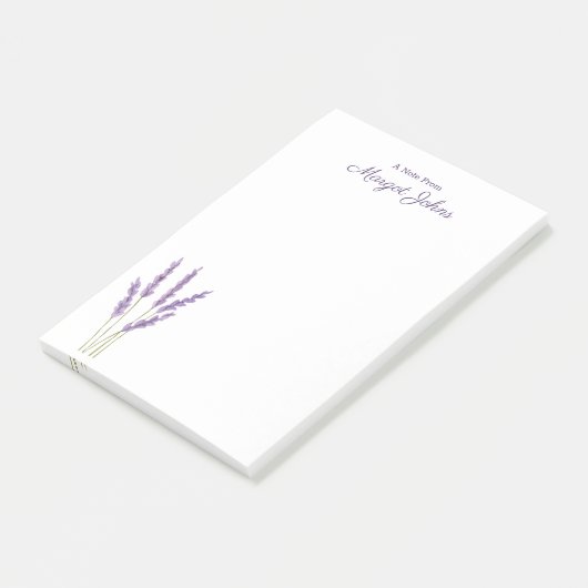 Moderne, stilvolle, einfache Wasserfarbenflora Post-it Klebezettel (angewinkelt)