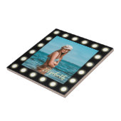 Moderne, stilvolle, einzigartige Schwarz-Quadrat-F Fliese (Seite)