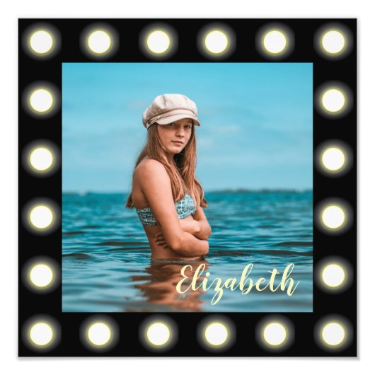 Moderne, stilvolle, einzigartige Schwarz-Quadrat-F Fotodruck (Vorne)