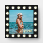 Moderne, stilvolle, einzigartige Schwarz-Quadrat-F Fotoplatte (Vorderseite)