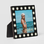 Moderne, stilvolle, einzigartige Schwarz-Quadrat-F Fotoplatte (Vorderseite)