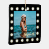 Moderne, stilvolle, einzigartige Schwarz-Quadrat-F Keramikornament (Rechts)