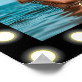 Moderne, stilvolle, einzigartige Schwarz-Quadrat-F Poster (Ecke)