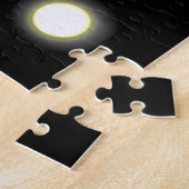 Moderne, stilvolle, einzigartige Schwarz-Quadrat-F Puzzle (Seite)