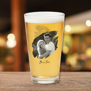 Moderne stilvolle einzigartige Schwarz-Weiß-Foto-B Glas