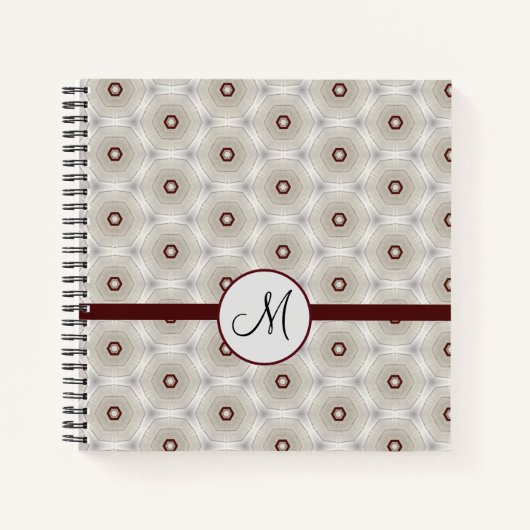 Moderne, stilvolle Elegant Monogram Custom Notizblock (Vorderseite)