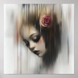 Moderne stilvolle Elegante Abstrakt schöne Frau Poster