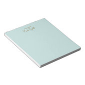 Moderne stilvolle elegante einfache monogrammierte notizblock (angewinkelt)