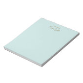 Moderne stilvolle elegante einfache monogrammierte notizblock (Rotiert)
