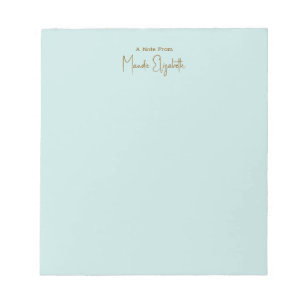 Moderne stilvolle elegante einfache monogrammierte notizblock