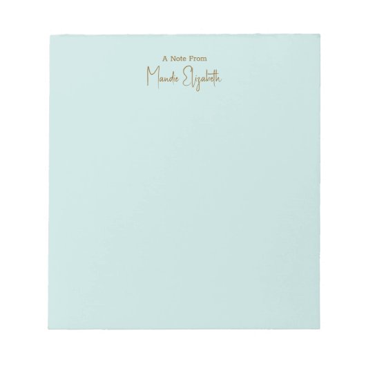 Moderne stilvolle elegante einfache monogrammierte notizblock (Vorderseite)