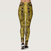 Moderne stilvolle Elegante Gold Barock Leggings (Rückseite)
