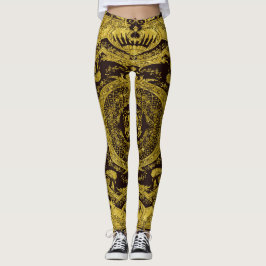 Moderne stilvolle Elegante Gold Barock Leggings