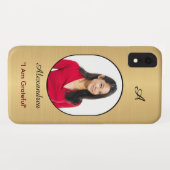 Moderne stilvolle Elegante Gold Black Personalize Case-Mate iPhone Hülle (Rückseite (Horizontal))