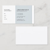 Moderne, stilvolle Erinnerung Beruflich Terminkarte (Vorne/Hinten)