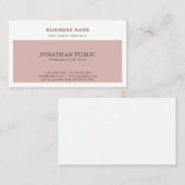 Moderne stilvolle Farben Beruflich Chic Schlicht Visitenkarte (Vorne/Hinten)