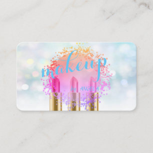 Moderne stilvolle farbenfrohe Bokeh ,Lippenstifte Visitenkarte