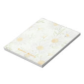 Moderne, stilvolle Floral Watercolor Notizblock (Rotiert)