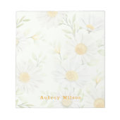 Moderne, stilvolle Floral Watercolor Notizblock (Vorderseite)