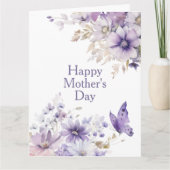 Moderne stilvolle florale Happy Mother Day Card Karte (Vorderseite)