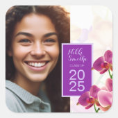 Moderne Stilvolle Foto Abschluss Stickers (Vorderseite)