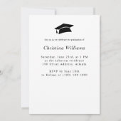 Moderne, stilvolle Foto High School Graduation Par Einladung (Rückseite)