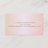 Moderne, stilvolle Frame Lotus Blume Visitenkarte (Rückseite)