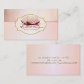 Moderne, stilvolle Frame Lotus Blume Visitenkarte (Vorne/Hinten)