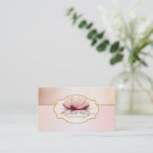 Moderne, stilvolle Frame Lotus Blume Visitenkarte (Stehend Vorderseite)