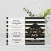 Moderne stilvolle Frauen laden zum 40. Geburtstag Einladung (Stehend Vorderseite)