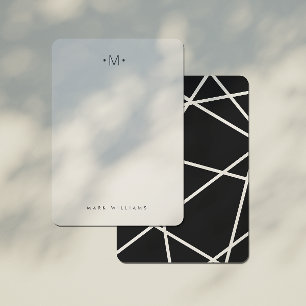 Moderne stilvolle geometrische Linien Monogramm Br Mitteilungskarte