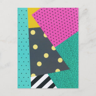 Moderne stilvolle geometrische Linienmuster Postkarte