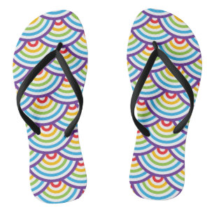 Moderne stilvolle geometrische Vintage-Muster    Badesandalen