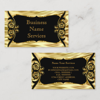 Moderne stilvolle Geschäft Deco Gold Schwarz Visitenkarte