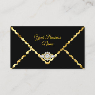 Moderne stilvolle Geschäft Gold Schwarz Diamant Ed Visitenkarte