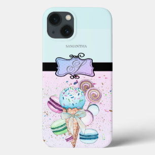 Moderne stilvolle girly gestreifte Eiscreme Case-Mate iPhone Hülle