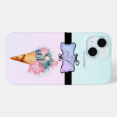 Moderne, stilvolle Girly Ice Creme Cactus Case-Mate iPhone Hülle (Rückseite (Horizontal))