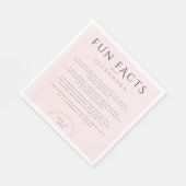 Moderne, stilvolle Girly Pastel Blush Pink Fun Fak Serviette (Ecke)