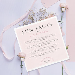 Moderne, stilvolle Girly Pastel Blush Pink Fun Fak Serviette
