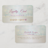 Moderne stilvolle Glitzer Bokeh Makeup Loyalty Car Treuekarte (Vorne/Hinten)