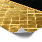 Moderne, stilvolle Glitzer Rote Lippen, schwarz-Pe Poster (Ecke)