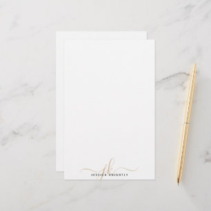 Moderne, stilvolle Gold Monogram Initials Minimal