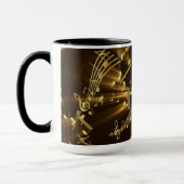 Moderne, stilvolle Goldene Notizen Tasse (Links)